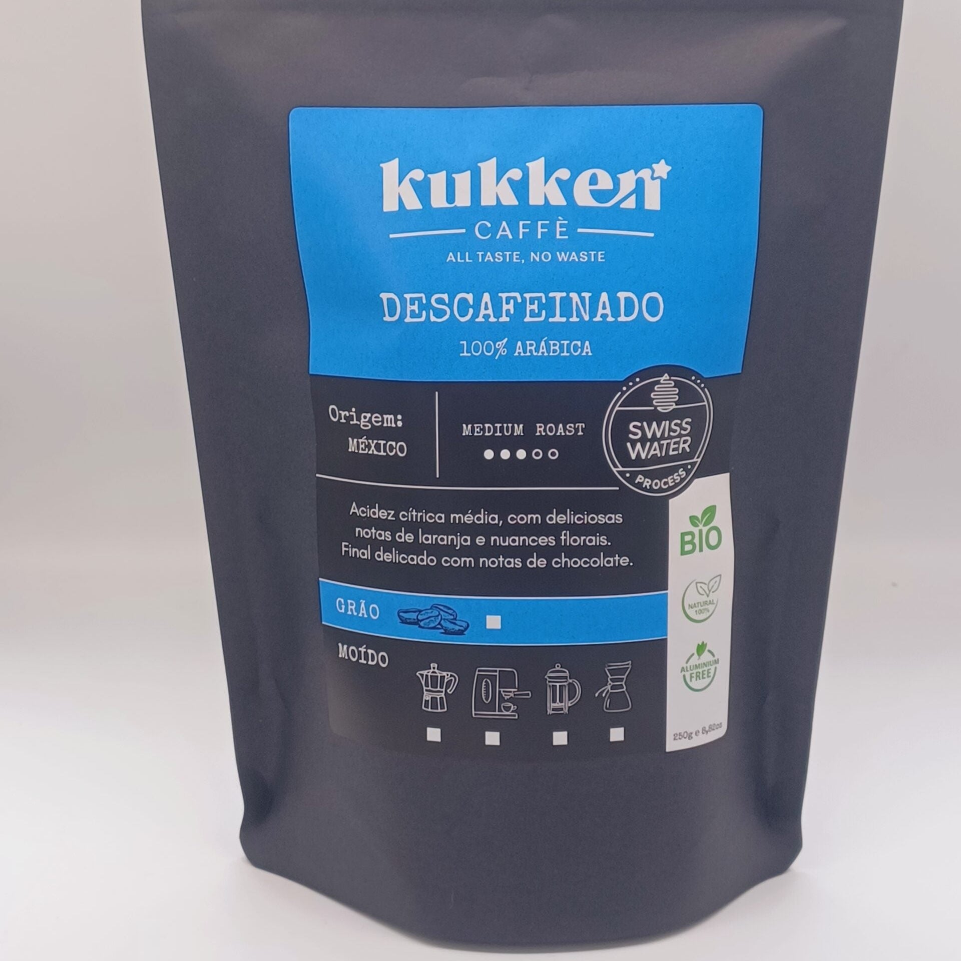 Café Moído Descafeinado Bio – Sabor Rico sem Cafeína