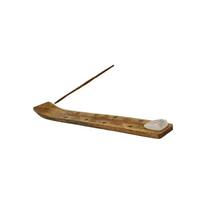 Suporte de Incenso com pedra Selenita