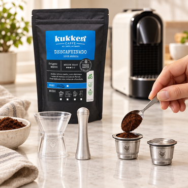 Cápsulas reutilizáveis compatíveis com Nespresso a serem enchidas com café