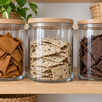 Crackers na despensa com aspeto mais natural